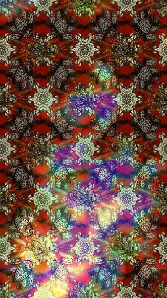 Çiçekli bahar çiçekleri. Küçük çiçekte güzel bir desen. Motley illüstrasyonu. Küçük renkli çiçekler. Moda baskıları için zarif bir şablon.