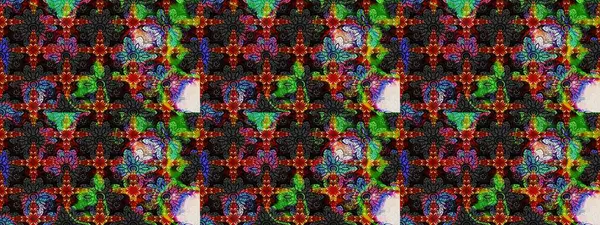 Retro tekstil tasarım koleksiyonu. El çizimi çiçek unsurları olan soyut çizim raster deseni. Siyah ve gri üzerine siyah ve gri. Çiçekli ipek eşarp. 1950 'ler-1960' lar motifleri.