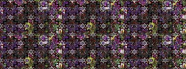 Parlak renkli çiçekleri ve siyah ve gri renkli yaprakları olan harika bir çiçek deseni. Moda baskıları için zarif bir şablon. Modern çiçek arkaplanı. Halk stili.