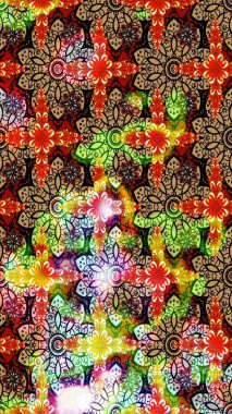 Renkli Bahar Teması eskiz kalıbı. Düz Çiçek Elementleri Tasarımı. Kırmızı ve bej renkli çiçek buketi suluboya. Raster illüstrasyonu.