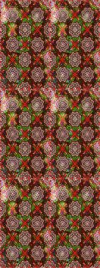 Beautiful fabric pattern. Raster illustration. Cute seamless floral print with spring flowers.