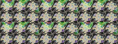 Şekil verilmiş çiçeklerle eskiz deseni. Süslü zentangle çizim dokusu, soyut çiçeklerle süslenmiş. Çiçek deseni duvar kağıdı, şablon dolguları ve web sayfası arkaplanı için kullanılabilir.