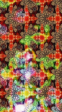 Renkli Bahar Teması eskiz kalıbı. Düz Çiçek Elementleri Tasarımı. Kırmızı ve bej renkli çiçek buketi suluboya. Raster illüstrasyonu.