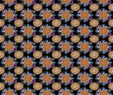 Güzel kumaş deseni. Güzel, pürüzsüz bir desen. Renkli Yaz Temalı Kusursuz Arkaplan. Yazdır. Raster çiçekli arka plan. Düz Çiçek Elementleri Tasarımı.