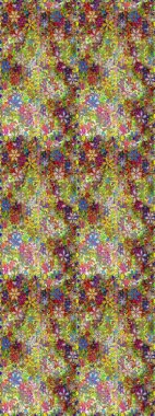 Küçük çiçekli basit, dikişsiz desen. Raster illüstrasyonu. Yeşil ve kahverengi renkli şirin çiçekler. Moda baskısı, albüm, ambalaj kağıdı, duvar kağıdı için zarif dekoratif süslemeler..