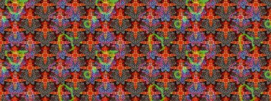 Renkli Yaz Temalı eskiz kalıbı. Raster Illustrasyon 'daki Çiçek Deseni' nin son moda çizimi. Güzel kumaş deseni. Düz Çiçek Elementleri Tasarımı.