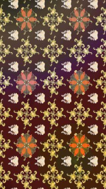 Raster - stok. Eskiz arkaplan modeli. Vadinin çiçekleri kahverengi renklerde. Suluboya, elle çizilmiş.