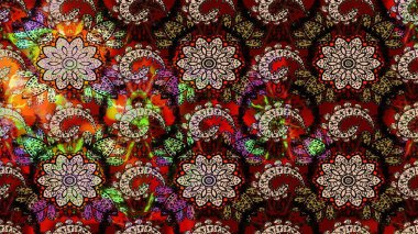 Düz Çiçek Elementleri Tasarımı. Siyah ve kahverengi renkte çiçekler. Çiçekli çiçek deseni, suluboya. Raster illüstrasyonu. Renkli Bahar Teması çizim şablonu.