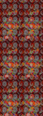 Raster suluboya çiçek deseni, narin çiçekler, kahverengi ve gri çiçekler, tebrik kartı şablonu. Raster Güzel kumaş deseni.