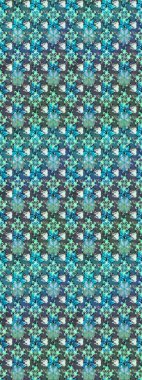 Raster illüstrasyonu. Çizim çiçek deseni duvar kâğıdı olarak kullanılabilir. Mavi renkte çiçekler.