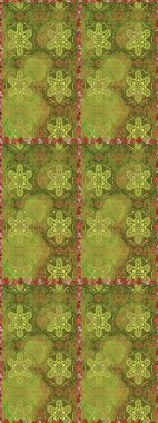 Raster dikişsiz şirin çiçek deseni. Tatil havası. Yeşil ve sarı renkli çiçekler. Bahar mevsimi. Nazik romantik baskı.