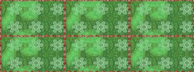 Çiçekli karalama şeklinde Raster çiçek deseni. Raster illüstrasyonu. Yumuşak, bahar çiçekleri yeşil ve nötr renklerde.