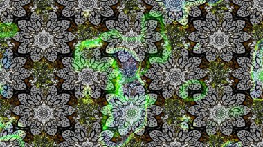 Küçük çiçekteki sevimli çiçek deseni. Raster illüstrasyonu. Çizim.