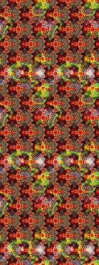 Kırmızı ve bej renkli çiçekler. Renkli Bahar Teması çizim kalıbı. Çiçekli çiçek deseni, suluboya. Düz Çiçek Elementleri Tasarım Raster illüstrasyonu.