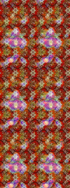 Renkli Bahar Teması eskiz kalıbı. Düz Çiçek Elementleri Tasarımı. Kahverengi ve kırmızı renkte çiçekler. Çiçekli çiçek deseni, suluboya. Raster illüstrasyonu.