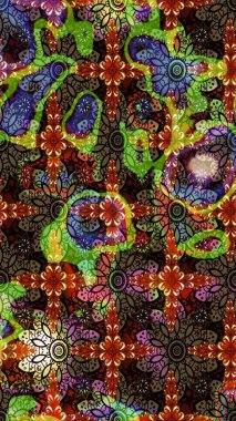 Renkli Bahar Teması eskiz kalıbı. Düz Çiçek Elementleri Tasarımı. Şirin çiçek elementleri. Taslak desenli, modaya uygun kumaş deseni. Raster illüstrasyonu.