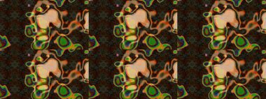 Kahverengi ve gri renkli şirin çiçek desenleri. Raster Modaya uygun kumaş deseni. Renkli Bahar Teması eskiz kalıbı. Düz Çiçek Elementleri Tasarımı.