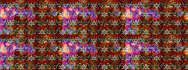 Küçük kahverengi ve kırmızı çiçeklerle oldukça eski bir besin torbası deseni. Tekstil, kumaş, kapaklar, duvar kağıtları, baskı, paket, koleksiyon defteri, örgü, dekupaj için çiçek arkaplanı..