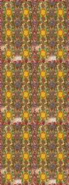 Raster düz çiçek çizim deseni. Kahverengi renkli çiçekler. Tasarım hediye paketi, tebrik kartları, posterler ve afiş tasarımı.