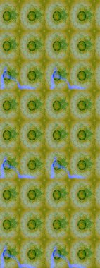 Tomurcukları papatya çiçekleri olan sevimli bir çiçek deseni. Eskiz geçmişi. Raster illüstrasyonu. Kumaş, tekstil, duvar kağıdı baskısı için. Eski usul. Miles Fleur, dandik süs.