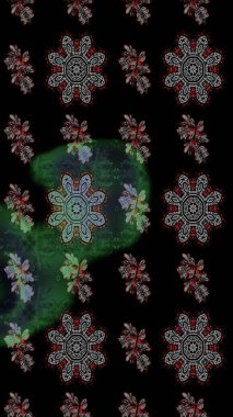 Raster illüstrasyonu. Küçük çiçekli şirin bir desen. Çiçek ve yapraklı çiçek deseni.