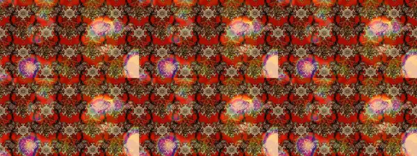 Çiçekli karalama şeklinde Raster çiçek deseni. Nazik, yaz çiçekleri kahverengi ve kırmızı renklerde. Raster illüstrasyonu.