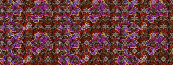 Yapraklı çiçekler ve kahverengi ve kırmızı renklerde papatya çiçekleri. Eskiz arkaplan modeli. Raster - stok.