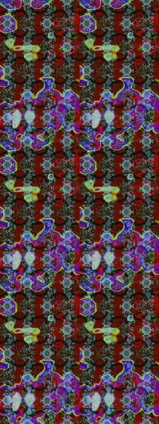 Eskiz arkaplan modeli. Yapraklı çiçekler ve kırmızı ve gri renklerde papatya çiçekleri. Raster - stok.