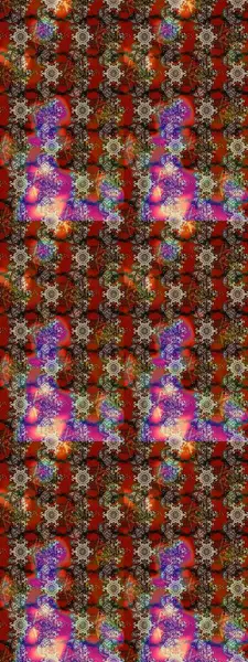 Küçük kahverengi ve kırmızı çiçeklerle oldukça eski bir besin torbası deseni. Tekstil, kumaş, kapaklar, duvar kağıtları, baskı, paket, koleksiyon defteri, örgü, dekupaj için çiçek arkaplanı..