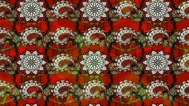 Raster stili kumaş deseni. Çiçekler suluboya çizim deseni.