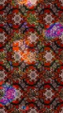 Renkli Bahar Teması eskiz kalıbı. Raster güzel kumaş deseni çiziyor. Çiçek deseni. Düz Çiçek Elementleri Tasarımı.