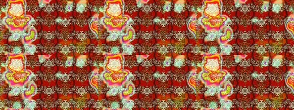 Kahverengi ve kırmızı renkte çiçekler. Raster illüstrasyonu. Çiçek süslemeli çizim deseni.