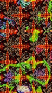 Siyah ve kahverengi renkte çiçekler. Elle boyanmış suluboya resim çizimi çiçekler ve bitkiler.