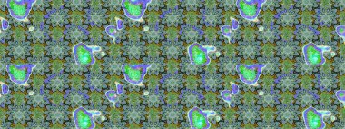 Manzaralı çiçek deseni. Çiçek kompozisyonu, el boyası, hassas şablon. Üst manzara, yumuşak yeşil ve mavi renkli. Sevgililer günü ve tebrik kartı konsepti için şık bir davet.