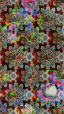 Çizim çiçek deseni duvar kağıdı, web sitesi arka planı, ambalaj kağıdı, davetiye, broşür, afiş veya web sitesi için kullanılabilir. Karalama elementleri. El çizimi Raster illüstrasyonu.