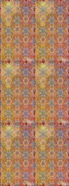 Raster illüstrasyonu. Kahverengi ve bej renkli şirin çiçekler. Moda baskısı, albüm, ambalaj kağıdı ve duvar kağıdı için zarif dekoratif süslemeler. Küçük çiçekli basit, pürüzsüz desen..