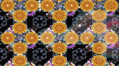 Raster Yumuşak kumaş deseni. Çiçekli siyah eskiz deseni. Klasik taslak çizimi. Raster çiçek izi..