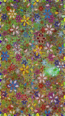 Küçük çiçekteki sevimli çiçek deseni. Kusursuz. Raster illüstrasyonu.