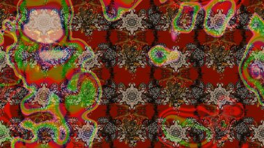 Güzel kumaş deseni. Küçük bir çiçekte eskiz deseni. Raster illüstrasyonu. Güzel çiçek arkaplanı..