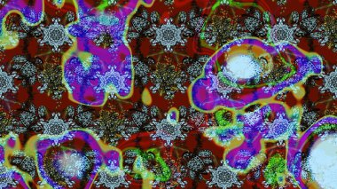 Modaya uygun kumaş deseni. Renkli Yaz Temalı eskiz kalıbı. Sevimli çiçek raster deseni. Düz Çiçek Elementleri Tasarımı.