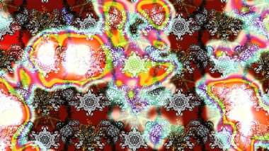 Çiçek desenli çizim. Raster illüstrasyonu. Raster illüstrasyonu. Tarafsız ve gri renklerde çiçekler. Asya tekstil tarzında.