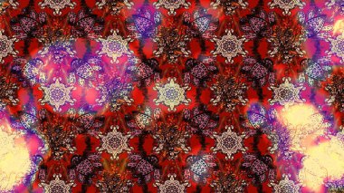 Kahverengi ve kırmızı renkte çiçekler. Küçük çiçekte sevimli çiçek deseni var..