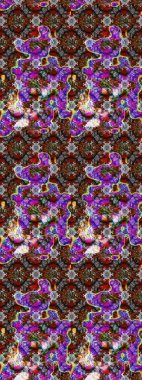 Gri ve kahverengi renklerde bahar çiçekleri. Raster deseni. Raster illüstrasyonu. Patlayan çiçekler soyut yerleştirilmiş.