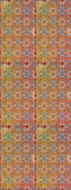 Çiçeksel elementlerle süslenmiş zarif raster dokusu. Kahverengi ve bej renklerde parlak çiçekli, soyut, pürüzsüz desen. Küçük çiçekte şirin bir çiçek deseni var..