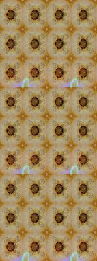 Tekstil, kumaş, ambalaj, hatıra defteri için hoş bir çiçek arkaplanı. Bej arka planda. Çocuksu tasarım. Elle çizilmiş karalama çiçekleri ile Raster çizim deseni.