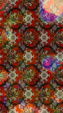 Renkli çiçekler. Düz Çiçek Elementleri Tasarımı. Raster illüstrasyonundaki çiçek desenli çizim. Renkli Bahar Teması çizim şablonu.