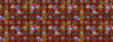 Kahverengi ve kırmızı renkte etnik çiçeklerle süslenmiş zarif bir eskiz şekli. Raster Çiçek İllüstrasyonu güzel tekstil..