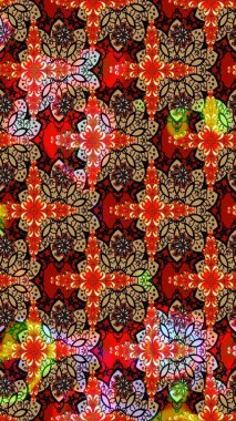 Eskiz arkaplan modeli. Çiçekler kırmızı ve siyaha. Raster hisseleri. Suluboya, elle çizilmiş.