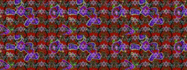 Robot resim. Raster illüstrasyonu. Küçük çiçekte sevimli çiçek deseni var..