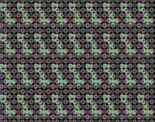 Bahar çiçekleri dallı desen, siyah ve kahverengi renkler ve çiçek silueti. Raster deseni.